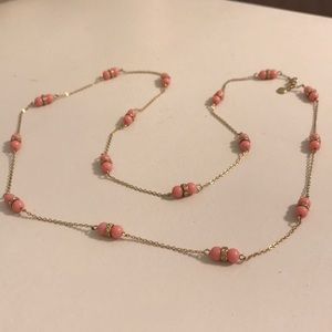 J. Crew Gold & Pink Necklace